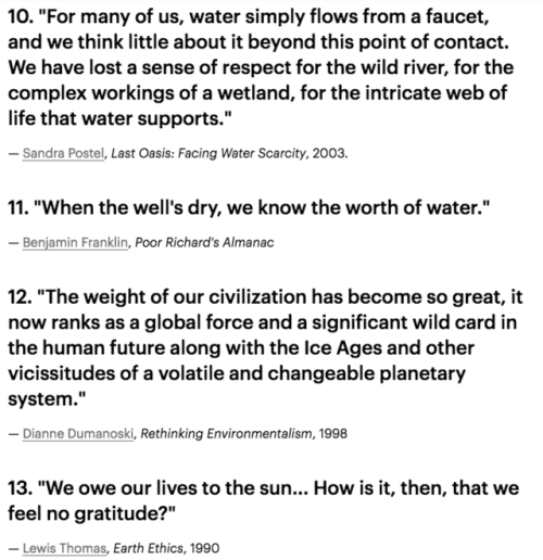 the-future-now: 23 quotes about the environment that ring true now more than ever Saturday, April 22