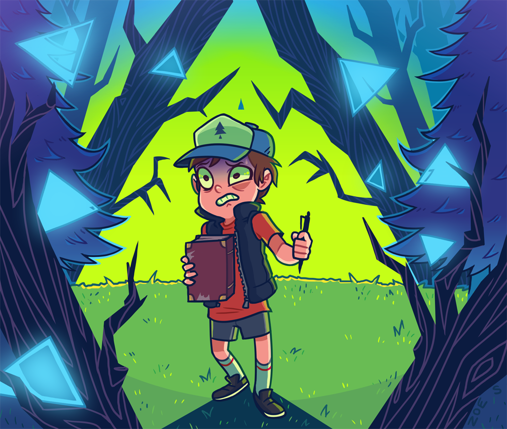 zoestanleyarts:  My piece in a Gravity Falls themed telephone game.  It was hosted