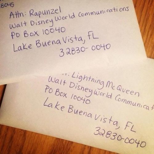 timetravelingconsultinghunters: YOU CAN WRITE A LETTER TO A DISNEY PERSON AND THEY WILL WRITE BACK W