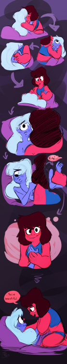 eternalgemlove:  “We’d both feel a little shy during our first times.” 