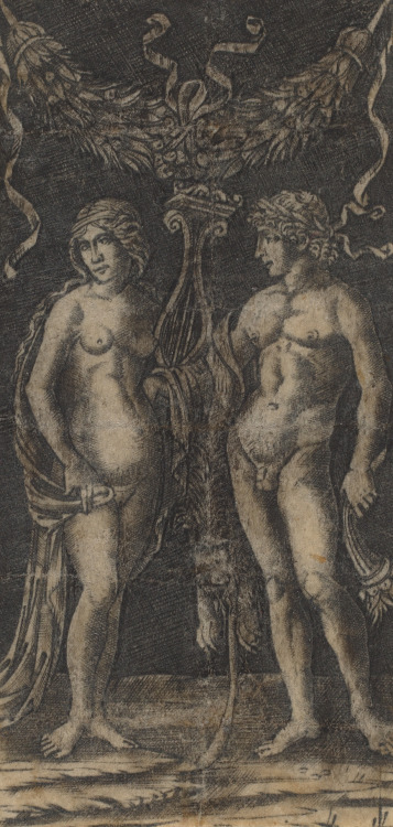 Hercules and Deianira by Francesco Francia or Peregrino da CesenaItalian, c. 1490/1510niello printNa