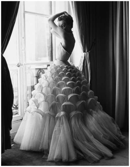 Ivy Nicholson in evening gown by Jacques Griffe,Paris, 1953Photo Regina Relang