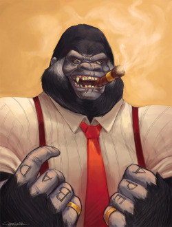 carmessi:  i really want to draw a badass gorilla for a long time x3   This looks good man😄😄