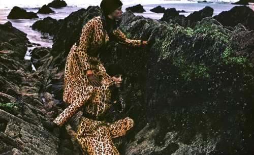 Faux-ocelot coats by Astraka, photo by Morgan Rank for Honey magazine, October 1970