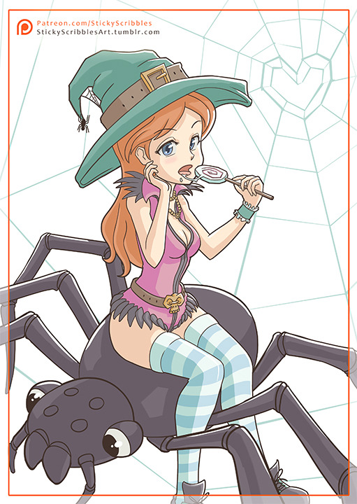   Emma Spider Pop    Emma the witch enjoying a spider pop. I&rsquo;m trying a