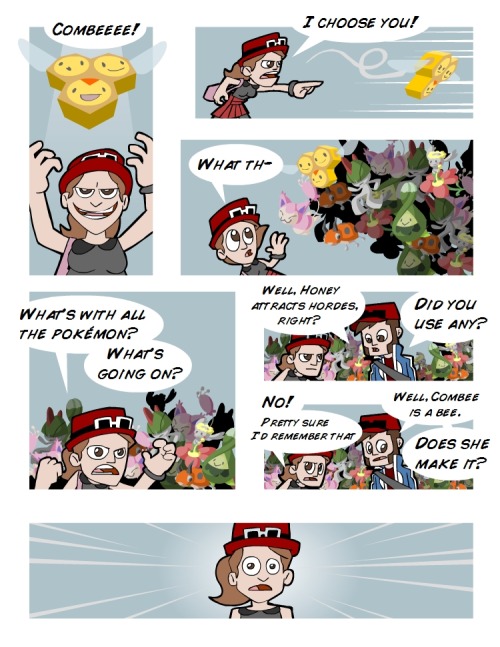 This really happened to Amanda.  I mean, not in real life, but while… while playing Pokémon, 