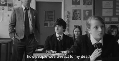 semplicementetiodio:  I often imagine How people would react to my death   Mi capita spesso di immaginare Come la gente avrebbe reagito alla mia morte  All the time