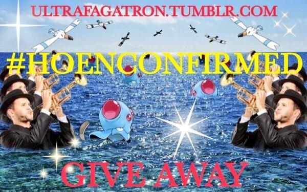 ultrafagatron:  SOUND THE TRUMPETS! #HOENCONFIRMED GIVE AWAY! Treecko: Level 1  -