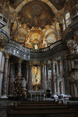 liebesdeutschland:  benitle submitted:   Hofkirche, Würzburger Residenz - Würzburg (Bayern) The Hofkirche (Court Chapel) is part of the Würzburg Residence. After three years of restoration, the Rococo-era chapel finally re-opened its doors to the public