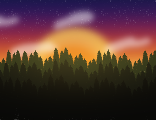 I Have Nothing Ace Attorney Related To Post, So Heres A Forest With A Sunset/sunrise!