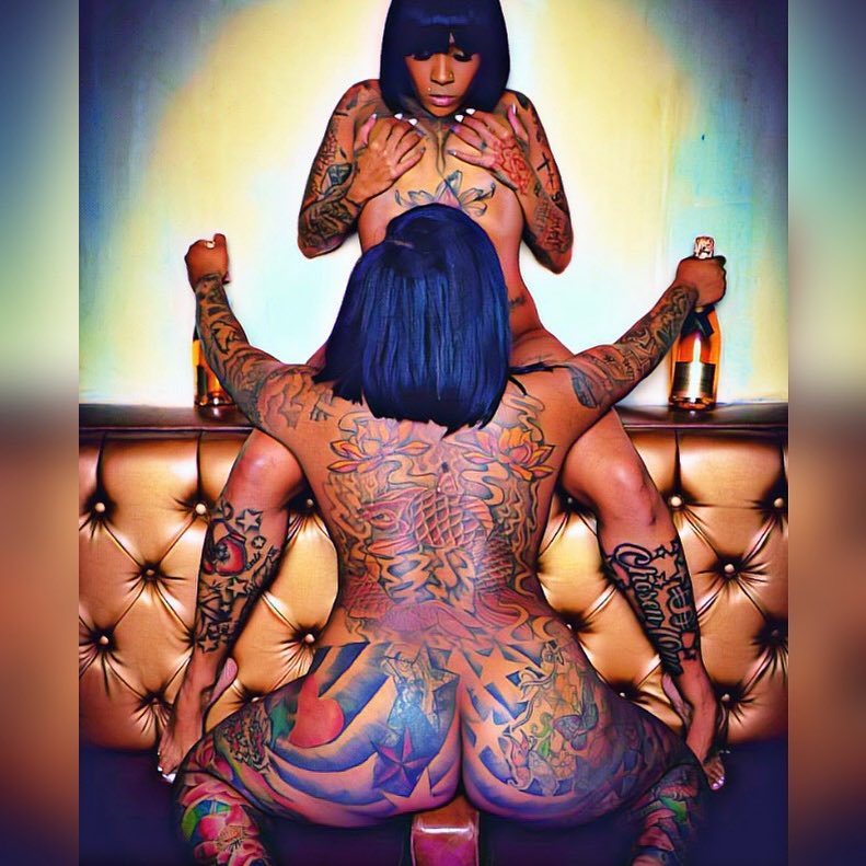 blackberryvixen:  blackgirlsinked:  Unknown but they’re BOMB! #helladope #inkedbeauty