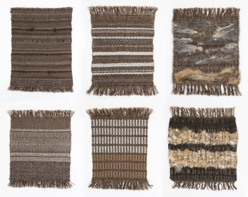ayanefujioka:woven sample collection inspired by blurred landscape, all natural fleece colours