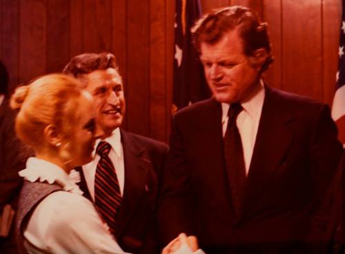 tedmkennedy: A picture taken in the 9th Floor Conference Room at City Hall during the 1978 campaign.