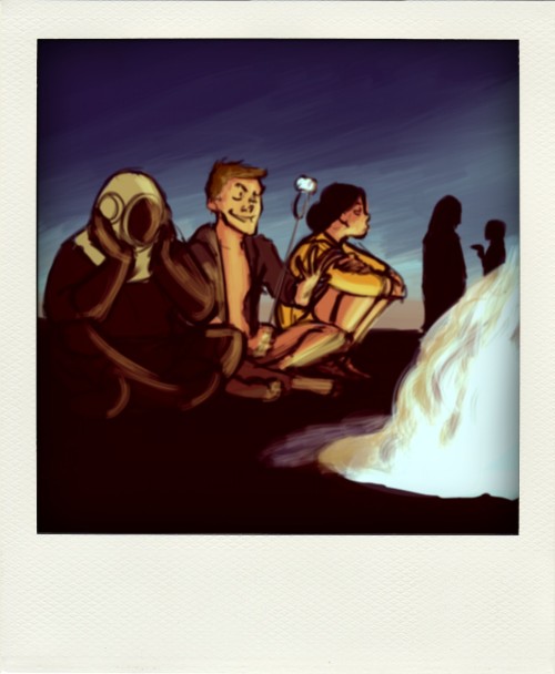 kocheidoodle:  some captions are to be read the real reason the new comic is late is because they’re all having fun with polaroids at the beach 