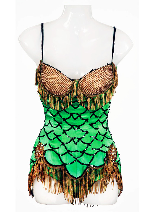 missmonroes:  Green and black-sequined leotard designed by William Travilla for Marilyn