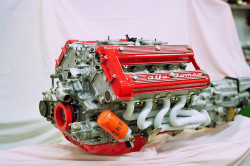 girlsandmotorsportfan:  Alfa Romeo Montreal V8 engine by Camera man Hannes on Flickr.