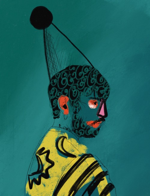 santaferomantic:  bastianilk: SE ME VA LA PINZADibujo digitalSebastián Delgadobastianilk@gmail.com Self-Portrait 