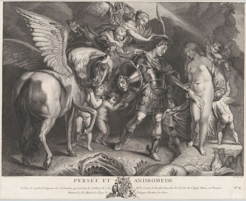 Perseus and Andromeda by Pierre François Tardieu (1750)