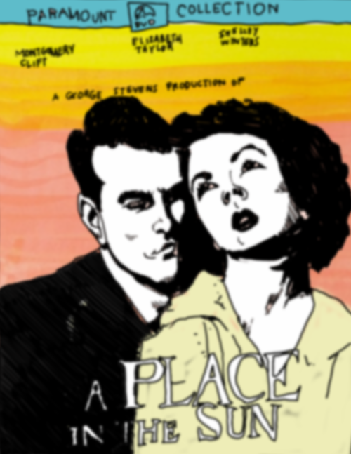 Possible series… old movie covers. Here’s Montgomery Clift and Elizabeth Taylor in A Place in