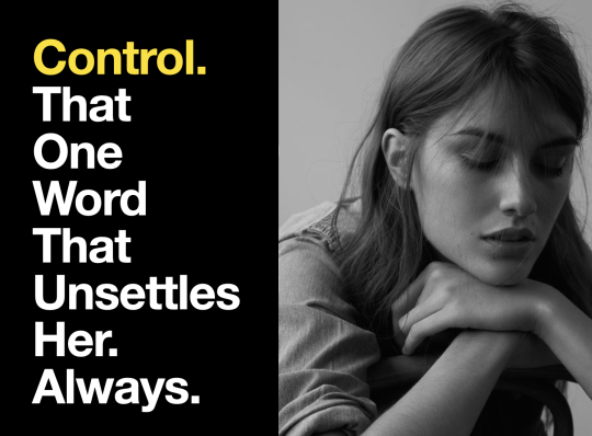 master-mind:  “That One Word.” — That one word….unsettles her. She is in control except that she wants to be not in control….but in a controlled settling giving up control to the one who she trusts to not make her lose control beyond her comfort