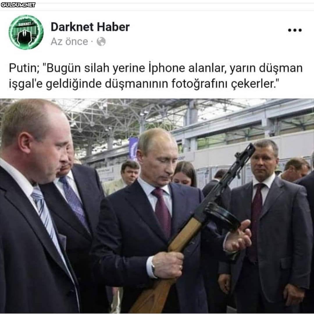 Putin; "Bugün silah yerine...