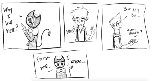 Here We Go, This Is Page Two Of The 2D Bendy Comic I'm Making! This Is For @shinyzango, And Also Just