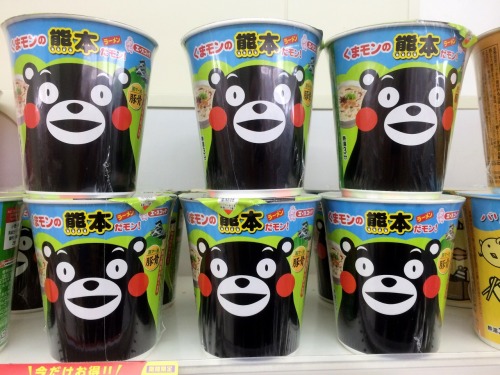 Kumamon ramen at the conbini in Harajuku.