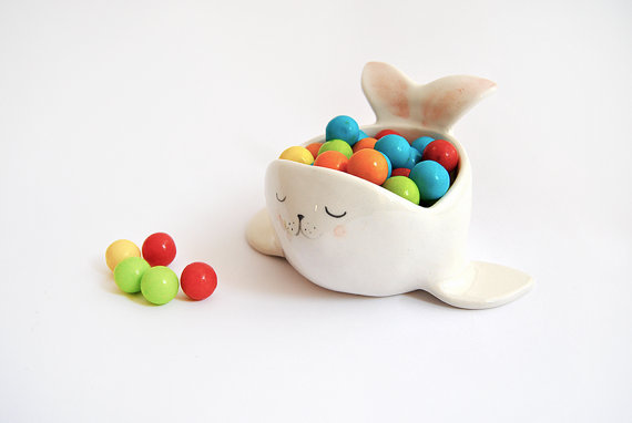 etsyshit:  Ceramic Baby Seal Bowl by Barruntando   