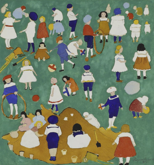 nobrashfestivity:Kasimir Malevitch, Enfants dans un pré, 1908. © Musée d&rsq