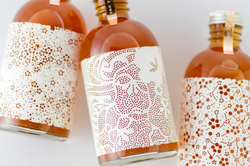 Plum sake packaging by P.K.G. Tokyo