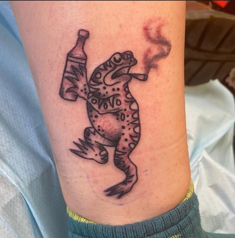 Acadia Tattoo  Cute little cowboy frog  by Kadie Get in touch now for  bookings   Facebook