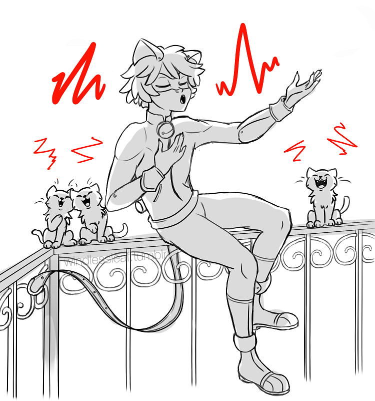 windlessleaf:  “You know how cats apparently go on top of wooden fences and “sing”