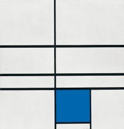 Voltra:piet Mondrian, Komposition Mit Doppellinie Und Blau, 1935