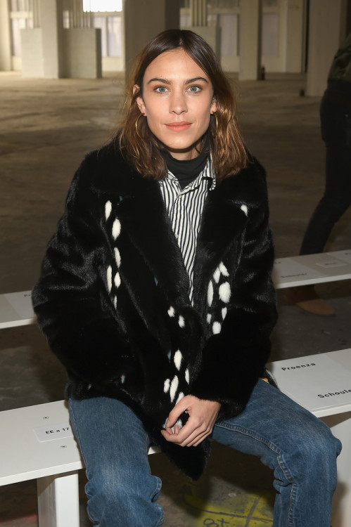 Alexa Chung attends the Proenza Schouler collection during, New York Fashion Week: The Shows on February 13, 2017 in New York City.