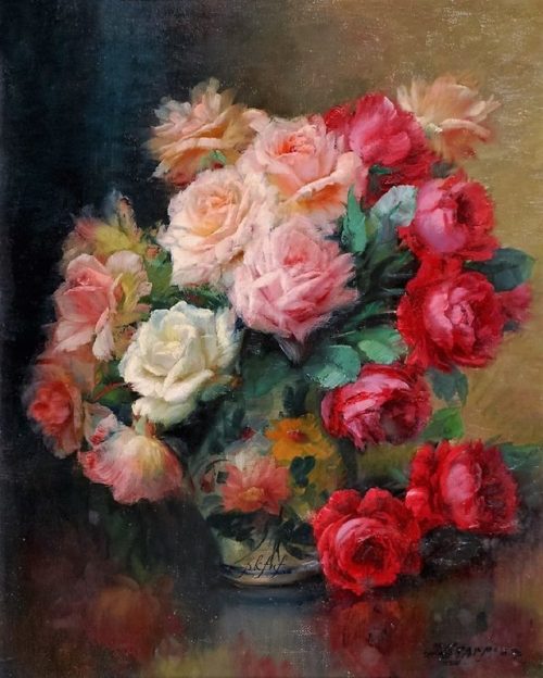 Julien Stappers (1875–1960)Vase de roses