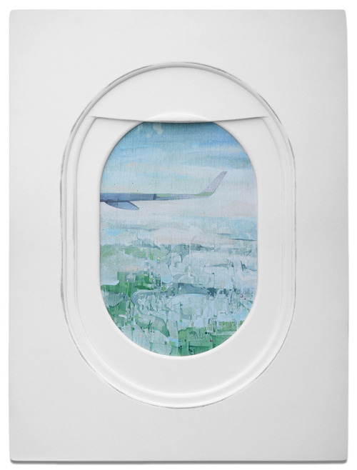 lesstalkmoreillustration: Jim Darling (via Jim Darling’s Airplane Window Seat Paintings Frame 