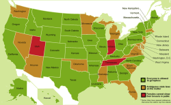 mapsontheweb:  Topless Nudity Laws by State