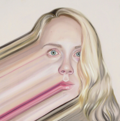 Self Portrait with Glitch, oil on canvas, 2017 (50x50cm)Megan J Archer@megan.j.archer