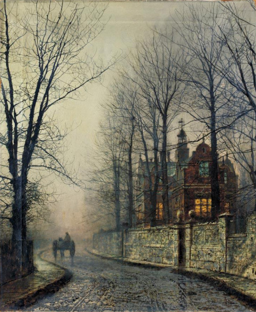 artist-grimshaw:November Moonlight, John Atkinson GrimshawMedium: oil,canvas