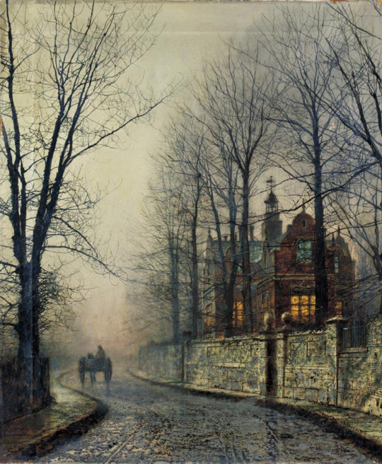 November Moonlight, John Atkinson Grimshaw Medium: oil,canvas ...