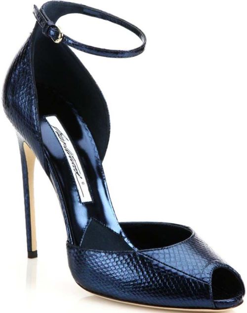 dailyheels: Brian Atwood “Oriana” Peep Toe Ankle Strap Pumps