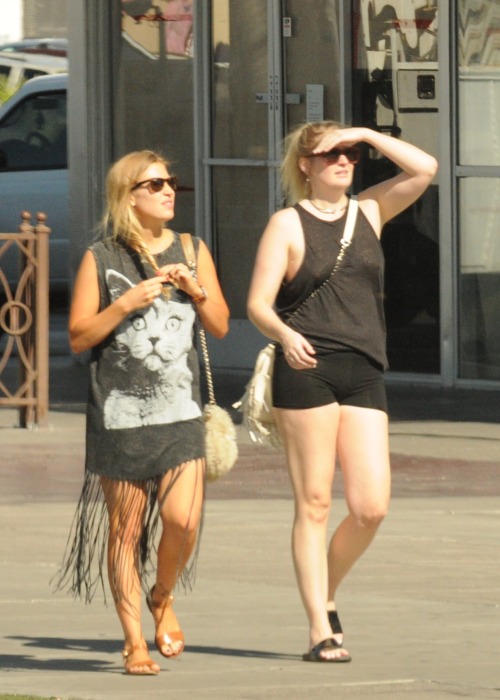 A little hazy since I was shooting through the windshield but you can sure see her nipple.