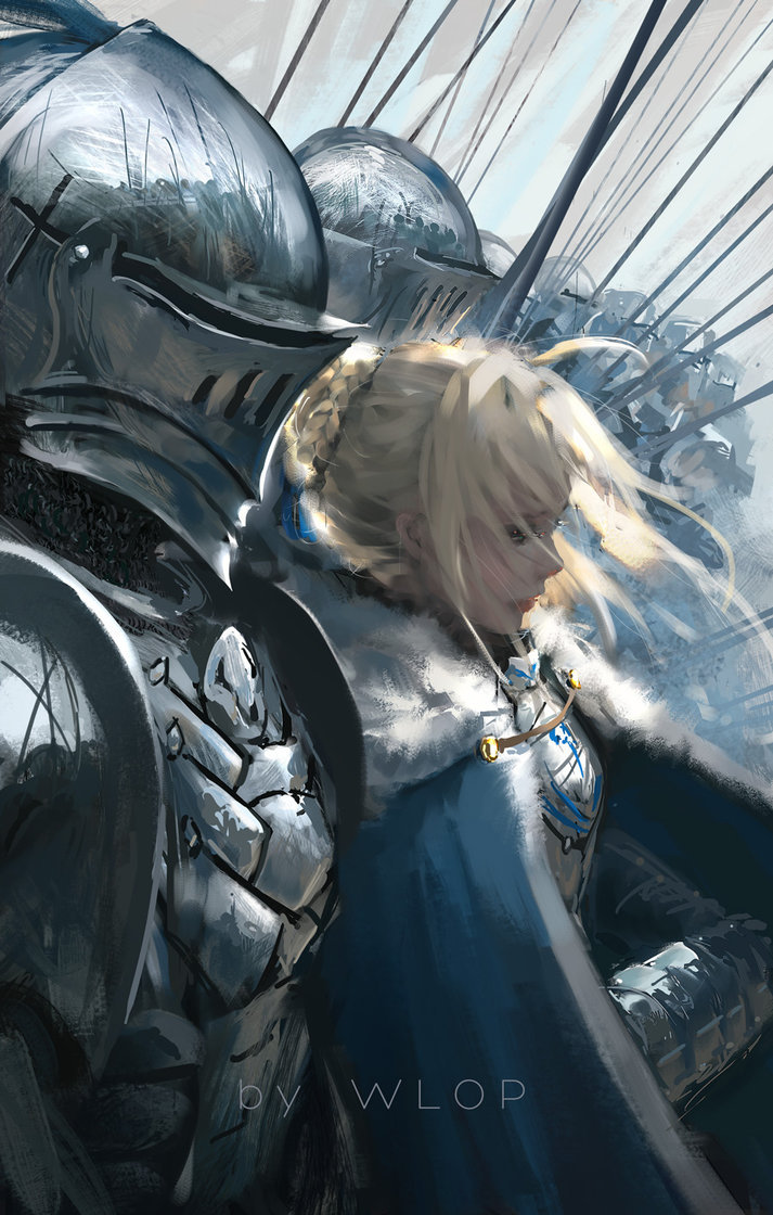 fear-the-bunneh:  Saber Lancelot by wlop 