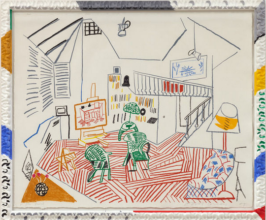 tndra:David Hockney Pembroke studio interior, 1984
