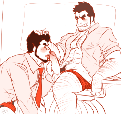 thewildwolfy:  Daisuke and Gaito doin’ some role reversal.