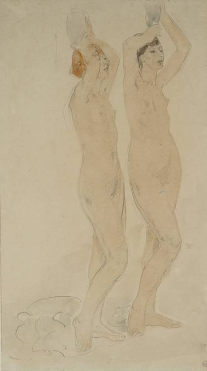 tate-museum:Two Figures, Study for ‘The Excursion of Nausicaa’, Dame Ethel Walker, 1919, TatePurchas