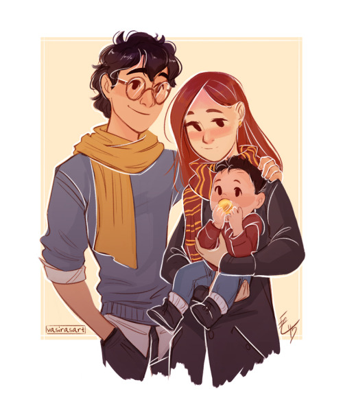 vasirasart: Commission I did of James, Lily and Harry.