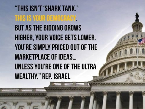 Rep. Steve Israel wants to #GetMoneyOut&ndash;he should also start stamping big money out too&ndash;