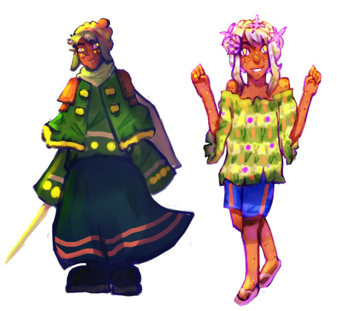 Just a dump of a bunch of art/sketches I did of my DND Bard OC, Aimee! (They/Them) The bottom pic wa