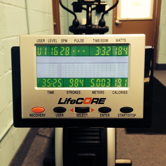 Hitting the rowing machine harder than Frank Underwood!